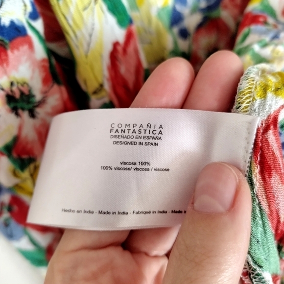 compania fantastica floral boho open duster sz L - Picture 7 of 7